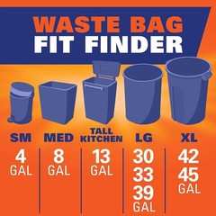 Hefty Ultra Strong Tall Kitchen Trash Bags Fabuloso Scent 13 Gallon 25 Count