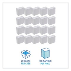 Boardwalk 8302W 12″ x 7″ Tallfold White Dispenser Napkin (500/Pk, 20 Pk/Ct) New
