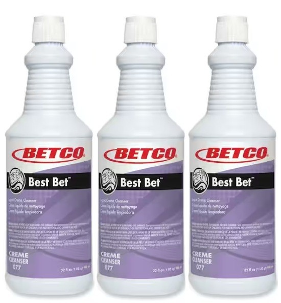 3 – Betco Best Bet Creme Cleanser 077 Jewelers Grade Mint Scent 32 fl oz 946 mL