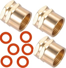 Brass Pipe to Hose Fitting,3/4 NPT 3/4NPT female 3/4 GHT female, Red
