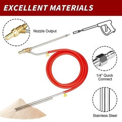 High Capacity Pressure Washer Wet Sand Blasting Kit with Safety Glasses