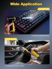 Electric Compressed Air Duster & Blower, 150000 RPM Super Power Adjustable Ai…