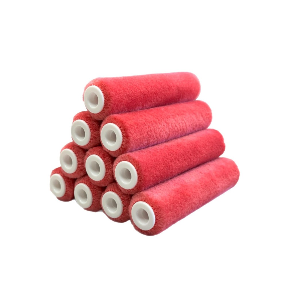 Premium 4-Inch Mohair Mini Paint Roller Covers – 10-Pack, Lint-Free & Shed-Re…
