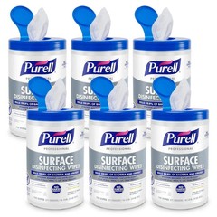 Pack of 6 Surface Disinfecting Wipes Citrus Scent, 110 Count Canister BB 12/2024
