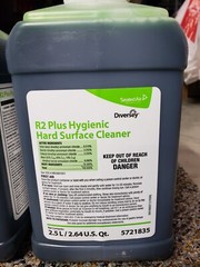 LOT of 2 Diversey 2.5L R2 Plus Hygienic Hard Surface Cleaner 5721835