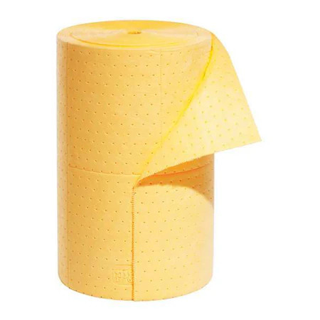 Pig Mat602 Sorbent Roll, 32 Gal, 24 In X 150 Ft, Universal, Yellow,