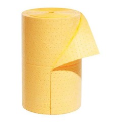 Pig Mat602 Sorbent Roll, 32 Gal, 24 In X 150 Ft, Universal, Yellow,