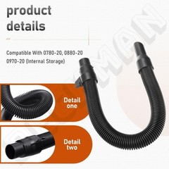 14-37-0105 Vacuum Hose Replacement for 18V Packout 25.2 inches, Black