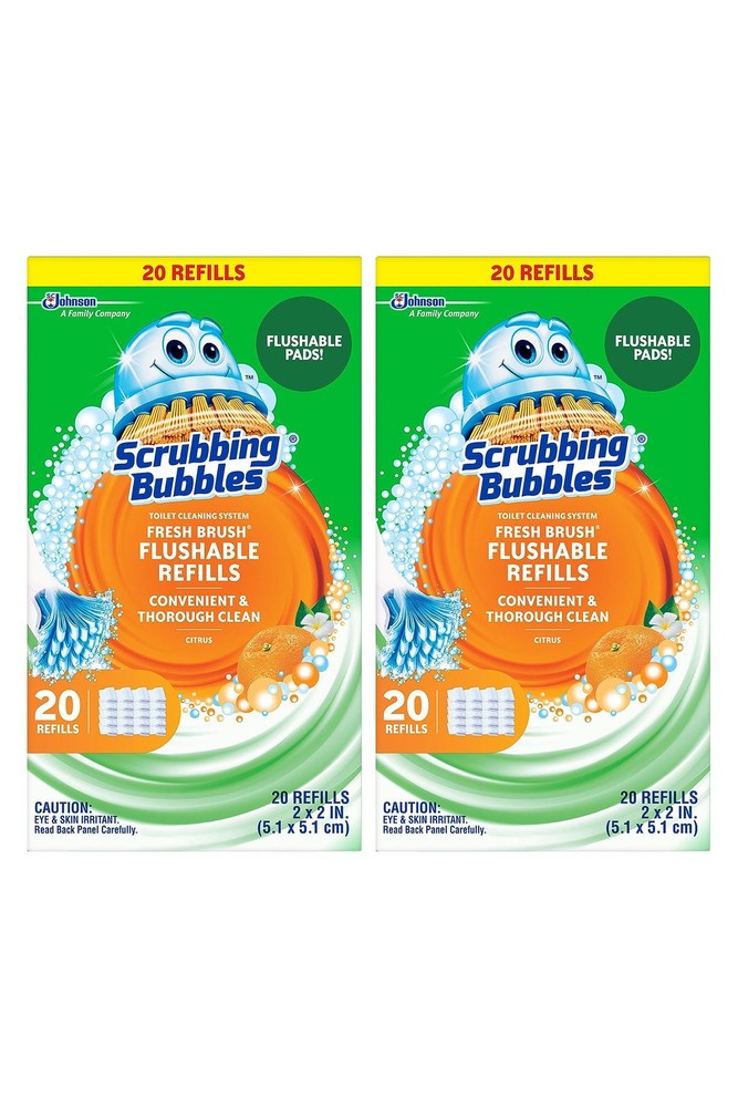 Scrubbing Bubbles Flushable Toilet Bowl Wand Cleaner 20 Count (Pack of 2)