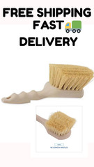 8.5″ Utility Brush – Tampico Bristles, Plastic Tan Handle Scrubber