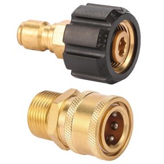 Pressure Washer Quick Connect Fittings, M22 14mm to 3/8″, 1 Set