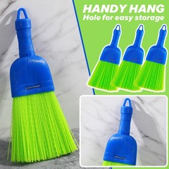 6 Pcs Whisk Broom Poly Fiber Handheld Brush Hand Outdoor Car Blue