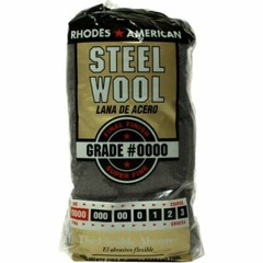 10120000 Steel Wool, 12 Pad, Grade #0000, Rhodes American, Final Finish