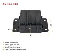 12″x10″x4.5″Viking Laminate Rubber Dock Bumper for Truck Loading Dock Protection