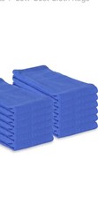 50 Pieces-NEW BLUE GLASS CLEANING SHOP TOWELS/HUCK/ SURGICAL/ DETAILING TOWELS