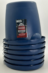 (6 PK) NEW Rubbermaid Commercial 15 Qt 14.2″ L Roughneck Blue Bucket Pour Spout