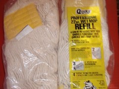2 NEW PROFESSIONAL WET MOPS JANITORIAL SUPPLIES CLEANING QUICKIE 22 OZ. REFILL
