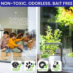 100pc Non-Toxic Window Fly Traps Clear Sticky Bug Paper Indoor