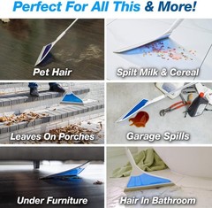 Helio AirBroom 3 Piece Kit All Surface Sweeper and Squeegee for Wet White
