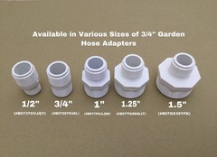Van Enterprises PVC Garden Hose Adapter (Male 1.5″ NPT x 3/4″