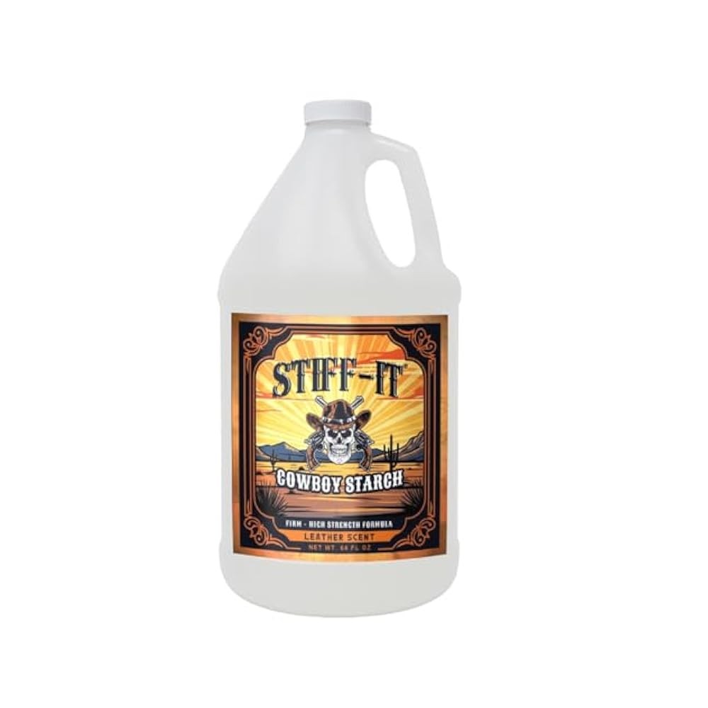 Western Cowboy Starch for Crisp Denim, Leather Scent, Easy-Pour Bottle