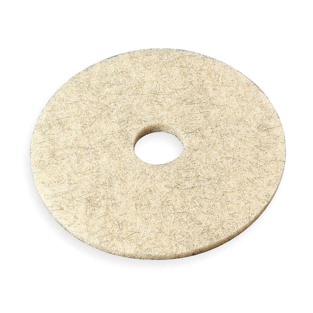 ABILITY ONE 7910-01-513-7447 Burnishing Pad,19 in Dia,Tan,PK5 3NE21