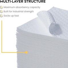 Spill Ready Oil Only Absorbent Pads 15″ x 20″ – 100 Pack – Absorb upto 28 Gal.