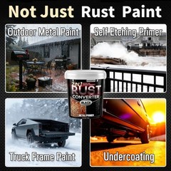Rust Converter Paint & Metal Primer 35 oz HeatStable Matte Black for Trucks
