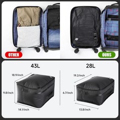 Travel Vacuum Bag(Built-in Electric Vacuum Pump), 28L Vacuum Bags for Travel,