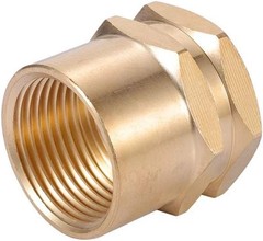 Brass Pipe to Hose Fitting,3/4 NPT 3/4NPT female 3/4 GHT female, Red