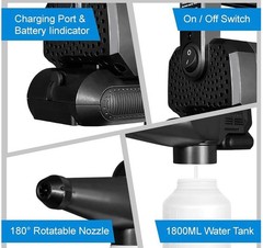 Fogger Machine, Portable Electric Fine Mist Sprayer, Battery Powered Gun, 1.8L