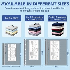Travel Vacuum Storage Bags with Rechargeable Air Pump, 15 Pack Portable Space