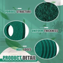12″ Cleaning Orbiter Pads – 5 Pcs Commercial Floor Buffer for Hardwood Maintenan