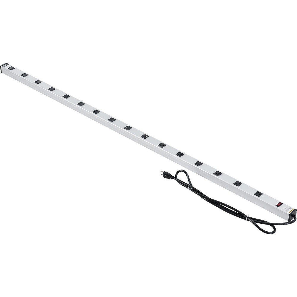 72″ 16 Outlet Aluminum Power Strip with 6-ft Cord ETL/cETL Listed