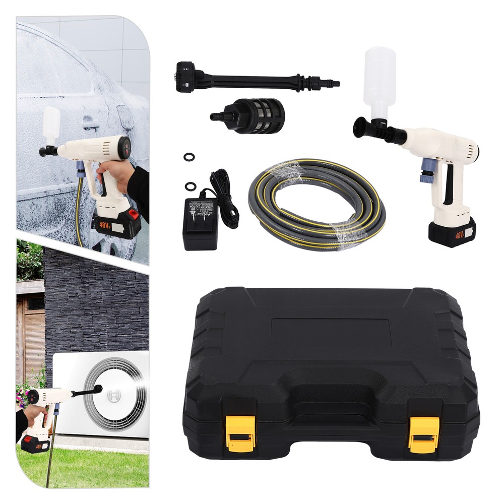 Portable Cordless Battery Powered Pressure Washer For Car Home Garden Wash HOT
