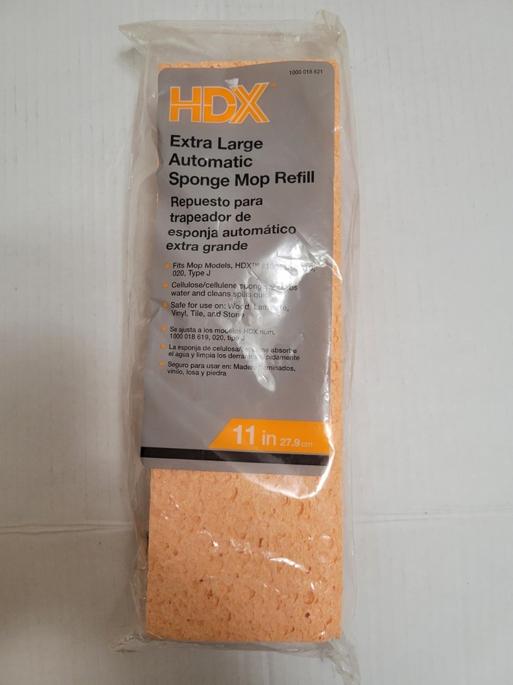 HDX Extra Large Automatic Sponge Mop Refill 11 in Cellulose Wet Washable