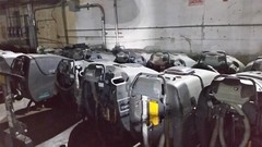 ADVANCE Warrior 34RST, 34ST Walk-Behind Floor Scrubber in AS-IS condition.