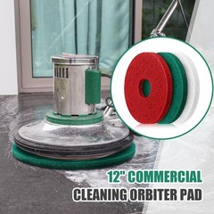 Versatile 12-Inch Orbiter Pads for Scrubbing, Stripping & Polishing Floors