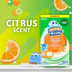 Scrubbing Bubbles Flushable Toilet Bowl Wand Cleaner 20 Count (Pack of 2)