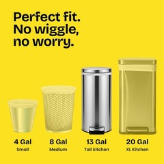 Glad Forceflex Tall Kitchen Trash Bags 13 Gallon Gain Original 140 Count