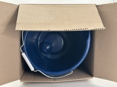 (6 PK) NEW Rubbermaid Commercial 15 Qt 14.2″ L Roughneck Blue Bucket Pour Spout