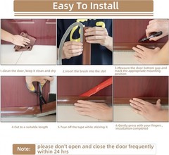 39” Under Door Draft Stopper with Brush, Soundproof 39in*1 pcs, White