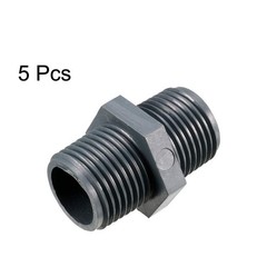 uxcell Pipe Fittings Connector G1/2 X Male Thread 0.45 inch, Gray