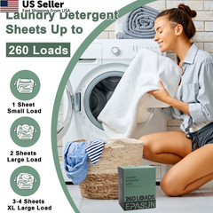Laundry Detergent Sheets 260 Loads, Fresh Scent, 1 Count (Pack of 260)