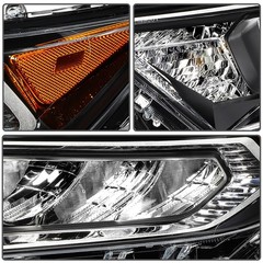 Left Headlight Assembly 2019-2021 Toyota RAV4 Bezel LED ChromeHousing Clear Lens