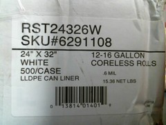 Noramco ST-Series 16 gal. Trash Can Liners Twist Tie 500 pk., FREE SHIPPING
