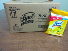 LYSOL Disinfecting Wipes – Lemon & Lime Blossom To-Go Flatpack 15 ct 48 Packs