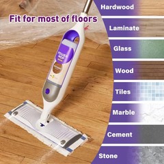 Funtin Power Mop Pads for Swiffer PowerMop, Unscented 40 Packs, White-purple