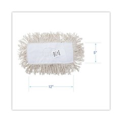 Boardwalk 1312 12″ x 5″ Cotton Dust Mop Head – WHT New