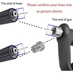 M MINGLE Replacement Pressure Washer Gun with Extension Wand, M22 40 Inch